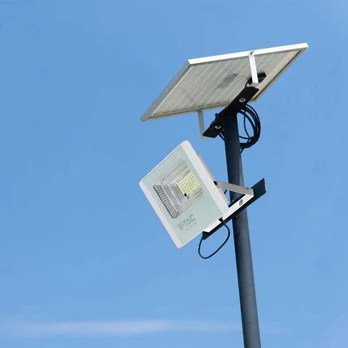 V-tac 50W LED prožektorius su saulės baterija, baltas, 6400K