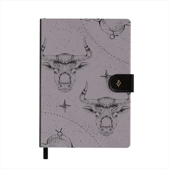 Taurus - Notebook, A5 (14.8 x 21cm) / Grid / Purple