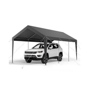 Automobilio pastogė 3 x 6 m pilka