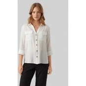 Vero Moda Marškiniai Bumpy 10275283 Balta Regular Fit