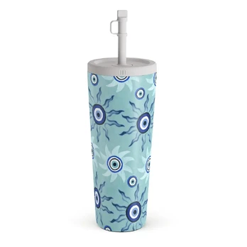 Blue Gaze - Travel Mug, 700 ml / Straw