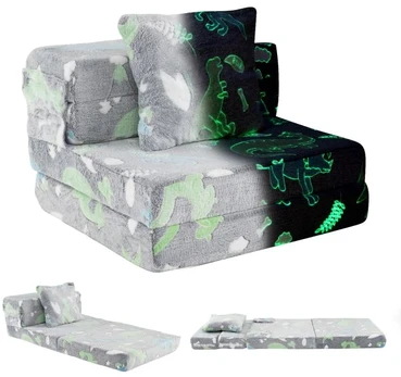 Vaikiška sulankstoma sofa (pilka)