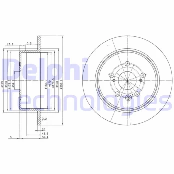 Stabdžių diskas DELPHI BG2594