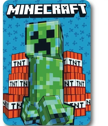Minecraft TNT vilnos antklodė 100x140cm