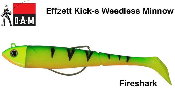 Guminukas DAM Effzett Kick-S Minnow Fireshark