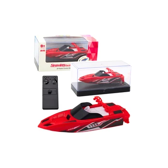 Remote Controlled RC Motorboat White and Red 15cm