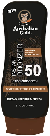 Australian Gold - Sunscreen Lotion w. Bronzer SPF 50 237 ml