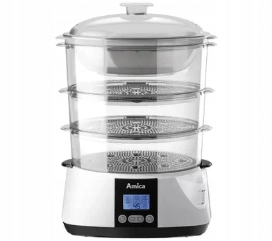 Garų puodas Amica PT3012 su 3 talpyklomis, 10,8 l, 900 W