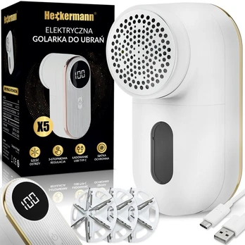 "Heckermann X5" elektrinis drabužių skustuvas, baltas