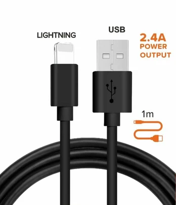 Kabelis Alburnus, Lightning, 100 cm, juoda