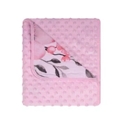 Blanket - 625 - MINKY/COTTON- size 80x90 - PINK kaina