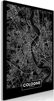 Artgeist Paveikslas - Dark Map of Cologne (1 Part) Vertical kaina