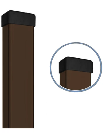 Tvoros stulpas 60x40x3000 mm, rudas (2,0 mm)