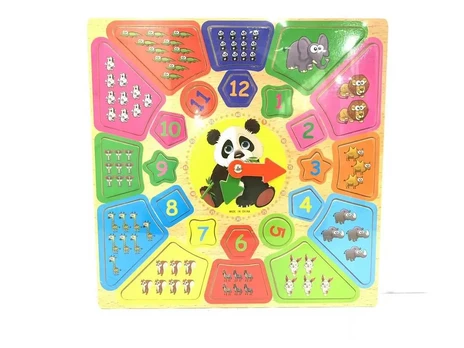Educational Board Clock + Learning to Count Panda