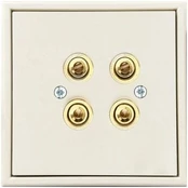 Speaker connection socket LIREGUS MODERN. 2-gang. beige