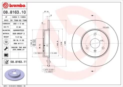 Stabdžių diskas BREMBO 08.8163.11 kaina