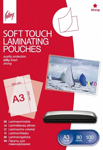 „Soft-Touch“ laminavimo plėvelė A3 (303x426mm) 80mic/100 lapų