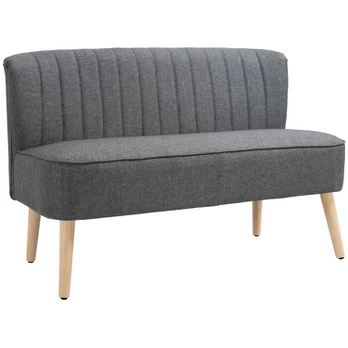 Dvivietė sofa, 117 cm, pilka