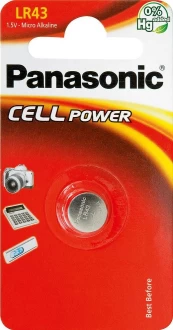 Panasonic battery LR43/1B kaina