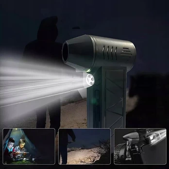 Akumuliatorinis mini pūstuvas Turbo Jetfan su LED apšvietimu