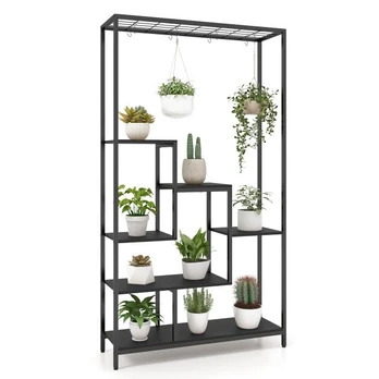 Bonideco Select Augalų lentyna 100x30x180cm., juodos spalvos