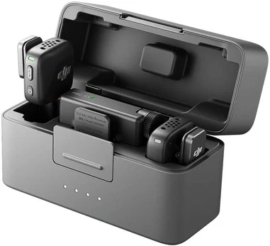 DJI MIC Mini 2 transmitters + 1 receiver + charging cradle