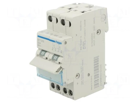 Module: toggle switch | Poles: 2 | 230VAC | 32A | IP20 | Stabl.pos: 3