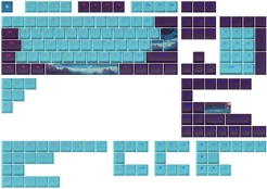 Dark Project Night Sky Keycaps UK/DE/AT/ES/IT/FI/NO/SE/DK kaina