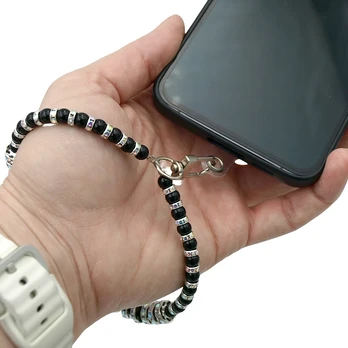 Karoliukų dirželis telefonui ant riešo, 16 cm