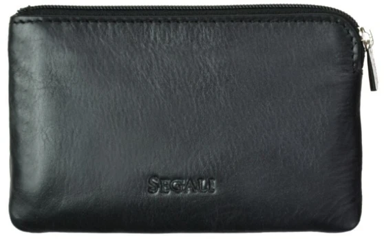 Segali Leather mini wallet-key ring 7289 juodas