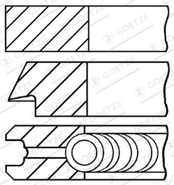 GOETZE 08-429300-00 Piston rings set