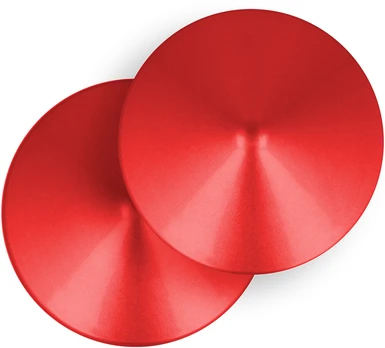 OHMAMA FETISH Raudonas CIRCLE NIPPLE COVERS