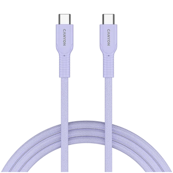 CANYON cable OnWire 60CL C-C 60W COLOR Braided 1m Purple