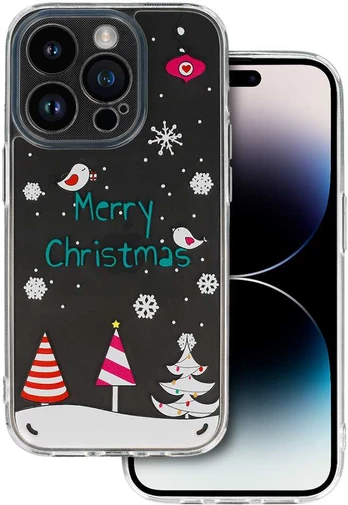 Tel Protect Christmas dėklas skirtas Apple iPhone 13 Pro Design 4 Clear