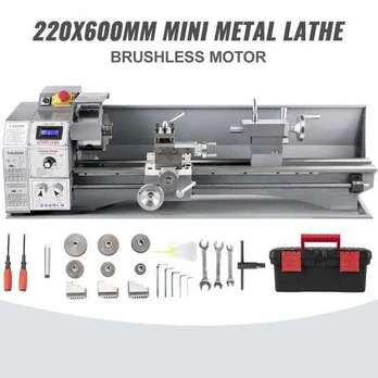 Mini metalo tekinimo staklės su kintamu greičiu