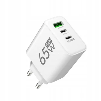 Gan 65w tinklo įkroviklis: 1xusb-a Qc3.0, 2xusb-c Pd33w