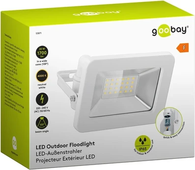 „Goobay“ LED sieninis šviestuvas, 20 W, baltas (RB53871)