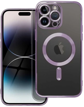ELECTRO MAG COVER case compatible with MagSafe for IPHONE 14 Pro Max deep violetinė