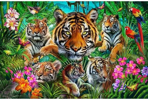 Dėlionė Educa Tiger jungle 500 Dalys