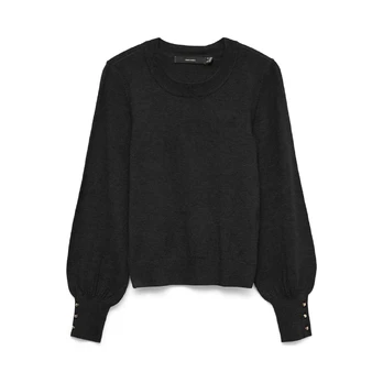 Megztinis moterims, Juoda, Happy pullover