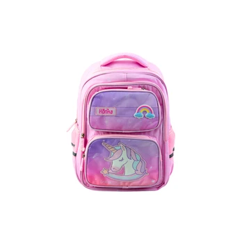 Lean Unicorn School Backpack Chest Strap Rožinė 20L