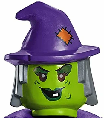 LEGO maska Halloween przebranie czarownica 4+