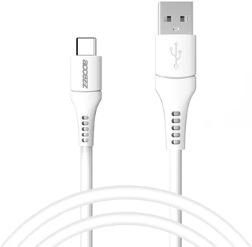 Accezz USB-C į USB laidas – 1 m – Baltas