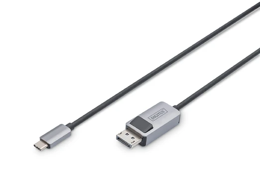 DIGITUS USB 3.2 Anschlusskabel Typ C --> DP St./St. 1m schw.