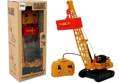 Rc kranas Lean Toys CAAE Engineering, 1:50, geltona