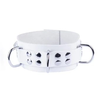 Red Leather Collar - Adjustable European Cowhide Model