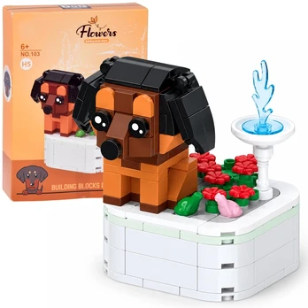 Technical blocks Series: dogs on a base Dachshund 176pcs ZA6620 E