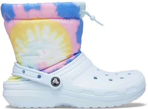 Crocs™ Classic Lined Neo Puff Tie Dye Boot Mineral Blue - 37,5