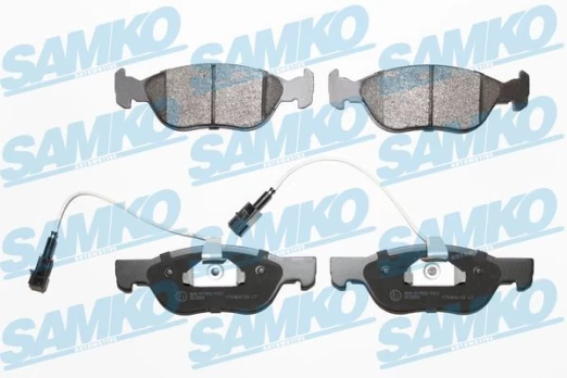 Stabdžių trinkelių rinkinys, diskinis stabdys SAMKO 5SP1076
