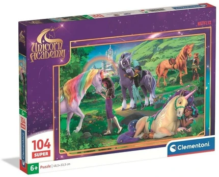 Clementoni CLE puzzle 104 Super UnicornAcademy 25099